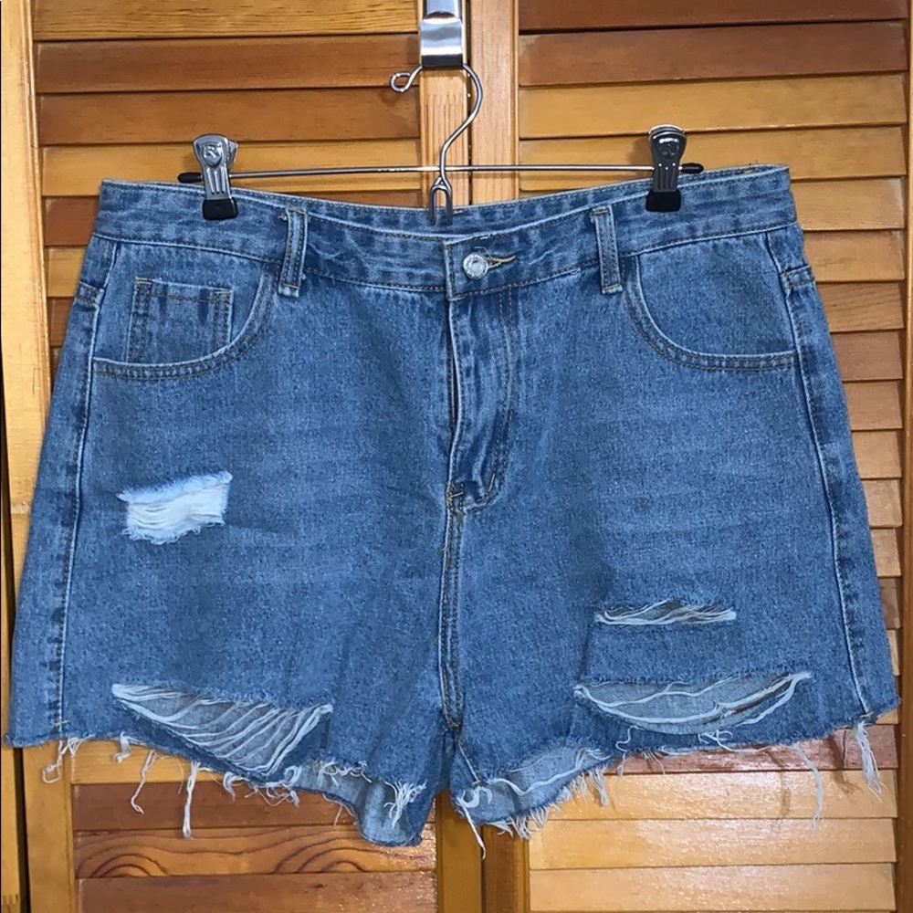 SHEIN Distressed Denim Shorts